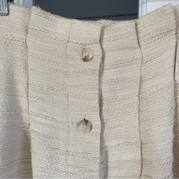 Sezane Thaia Skirt Ecru Paper Bag Style FR 38 US 6 - Picture 3 of 12